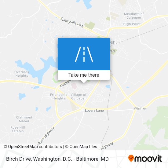 Birch Drive map