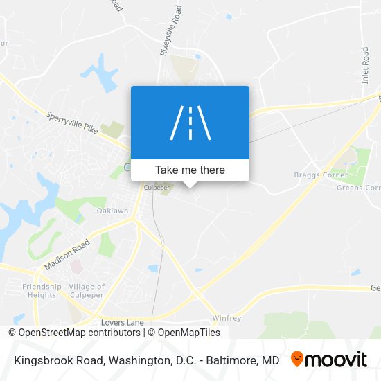 Kingsbrook Road map