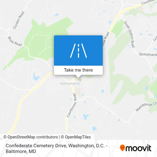 Confederate Cemetery Drive map
