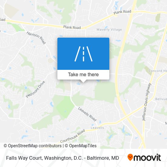 Falls Way Court map