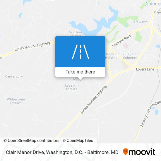 Clair Manor Drive map