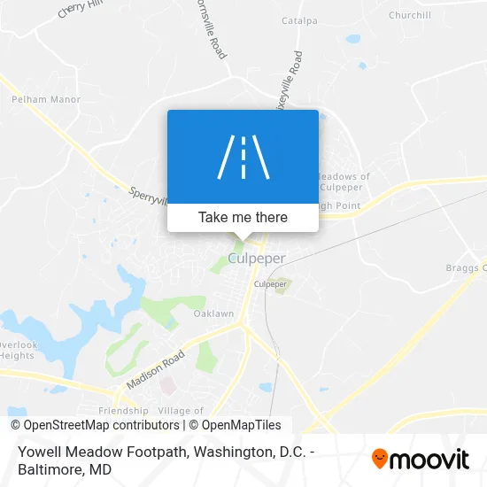 Yowell Meadow Footpath map