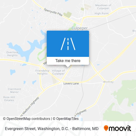 Evergreen Street map