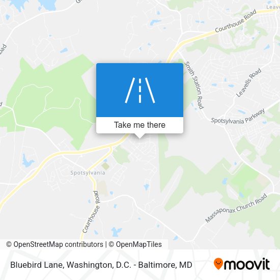 Bluebird Lane map