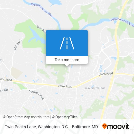 Mapa de Twin Peaks Lane