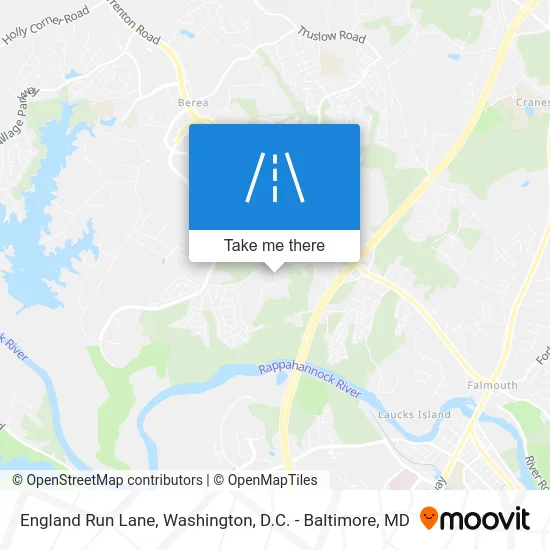 England Run Lane map