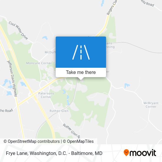 Frye Lane map