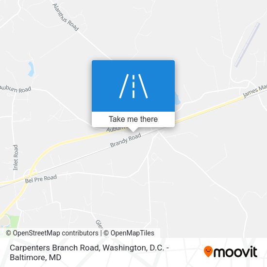 Carpenters Branch Road map