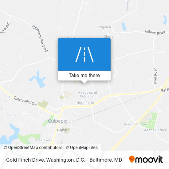 Gold Finch Drive map