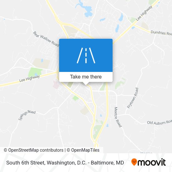 South 6th Street map