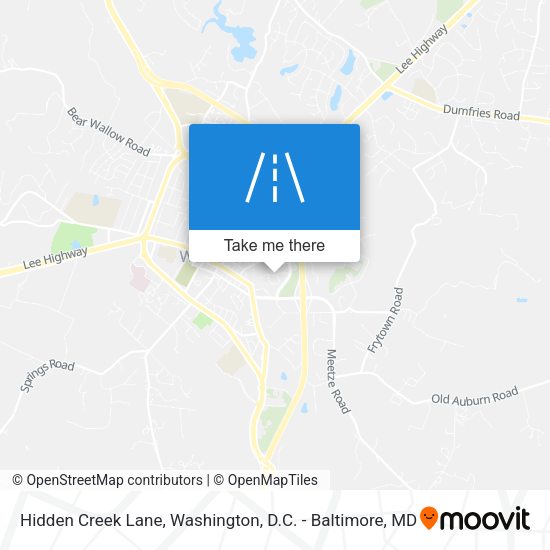 Mapa de Hidden Creek Lane