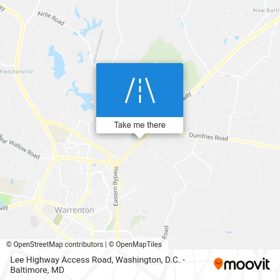 Lee Highway Access Road map