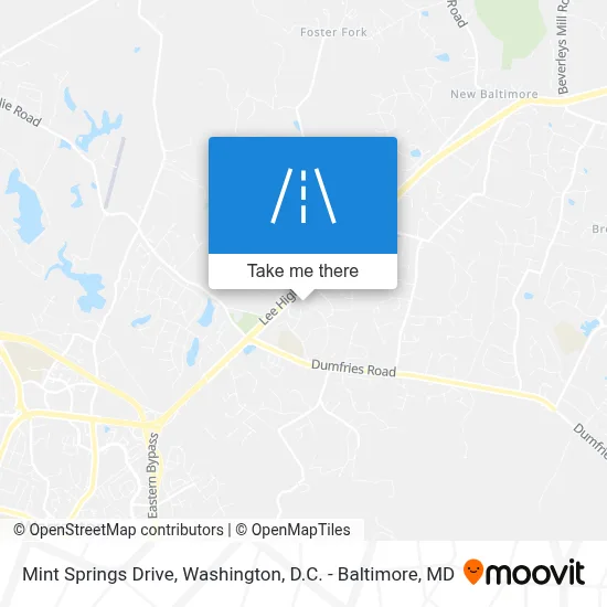 Mint Springs Drive map