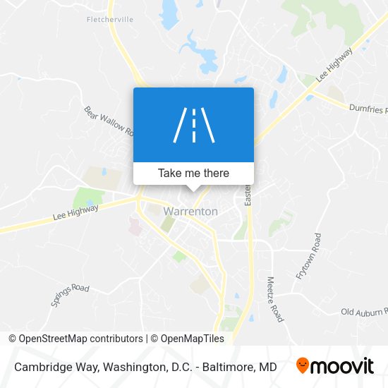 Cambridge Way map