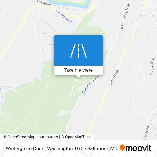Mapa de Wintergreen Court