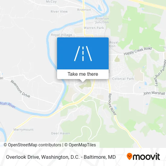 Overlook Drive map