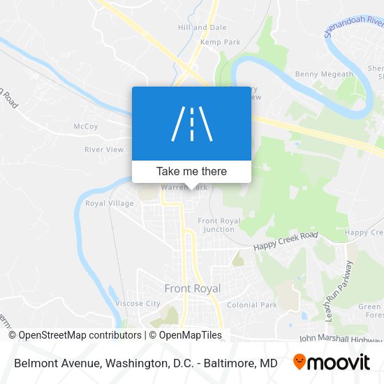 Belmont Avenue map