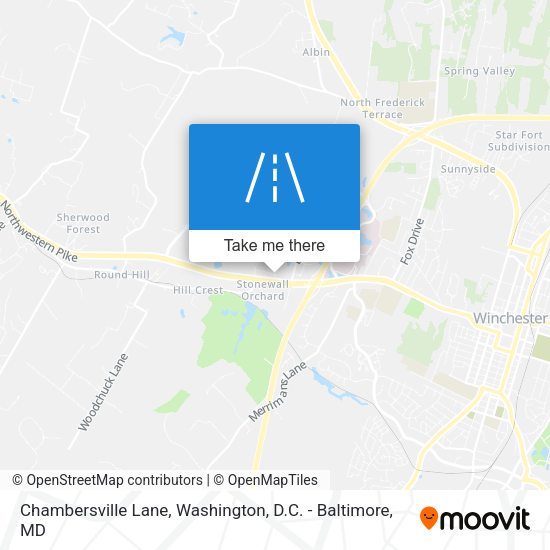Chambersville Lane map
