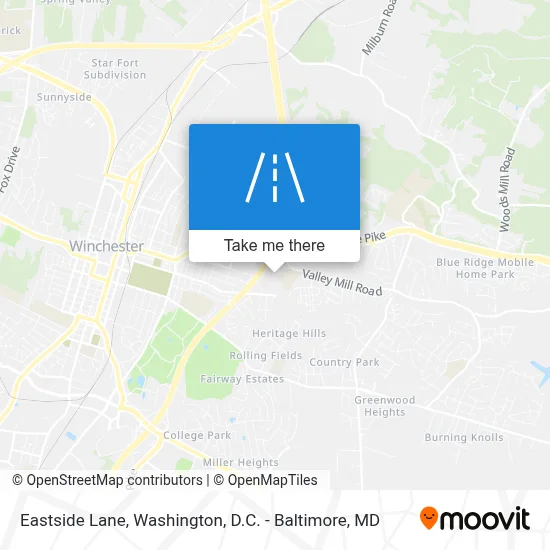 Eastside Lane map