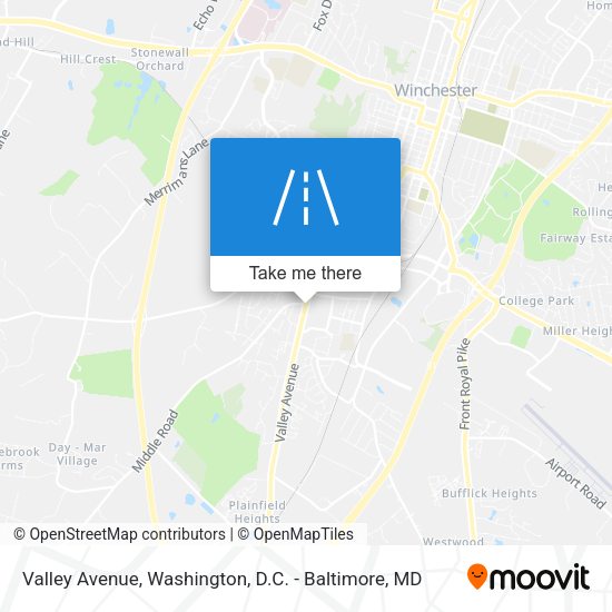 Valley Avenue map