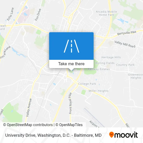 University Drive map