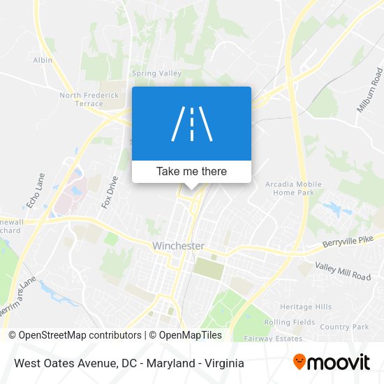 West Oates Avenue map