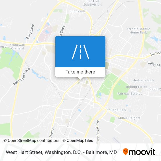 West Hart Street map