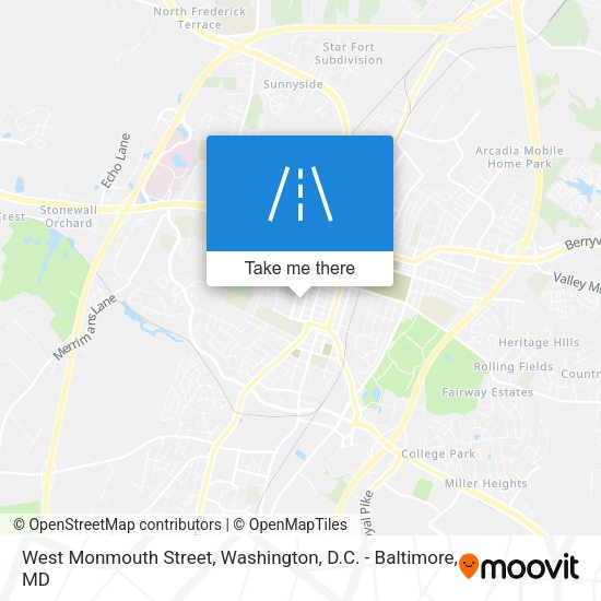 West Monmouth Street map