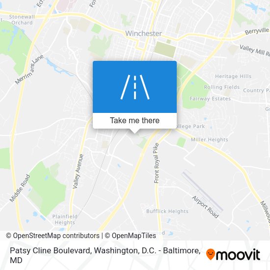 Mapa de Patsy Cline Boulevard
