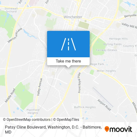 Patsy Cline Boulevard map