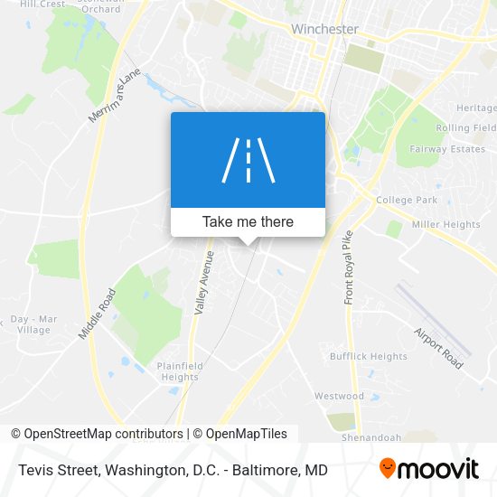 Tevis Street map