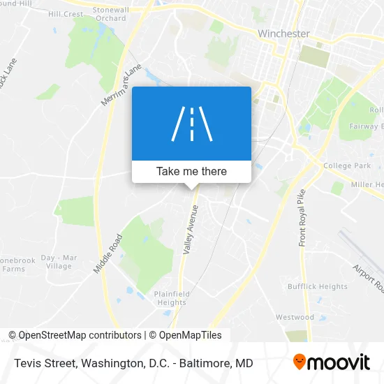 Tevis Street map