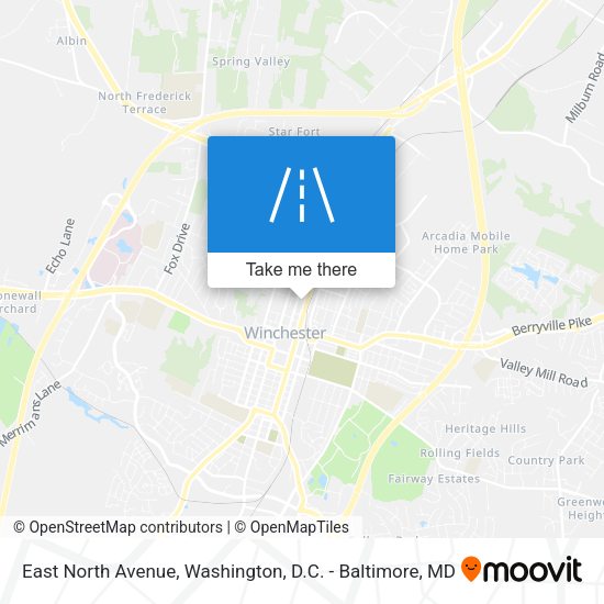 East North Avenue map