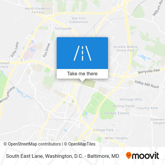 Mapa de South East Lane