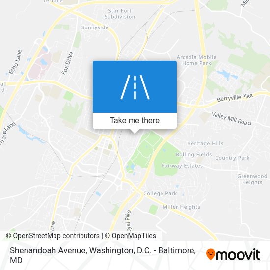 Shenandoah Avenue map