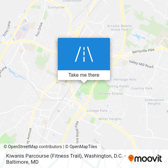 Mapa de Kiwanis Parcourse (Fitness Trail)
