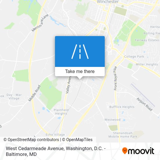 West Cedarmeade Avenue map