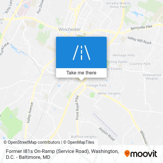 Mapa de Former I81s On-Ramp (Service Road)