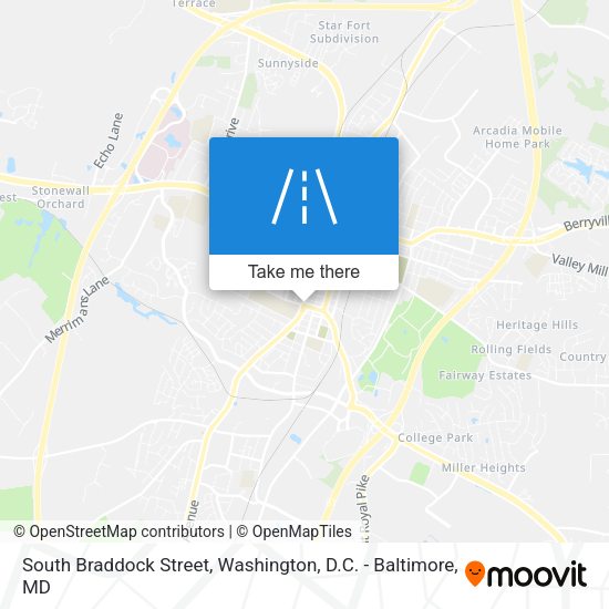 South Braddock Street map