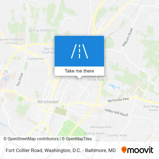 Fort Collier Road map