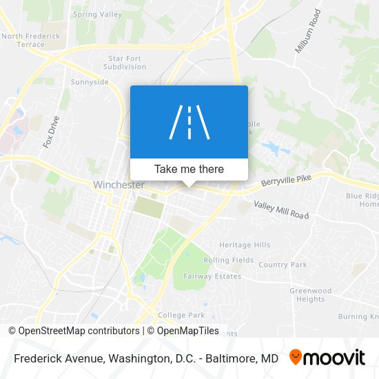 Mapa de Frederick Avenue
