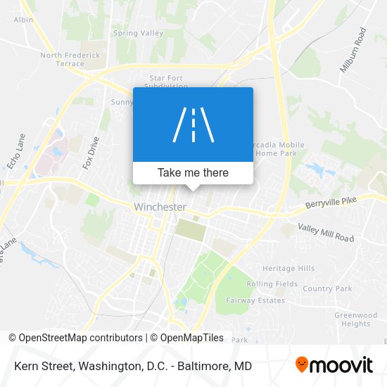 Kern Street map