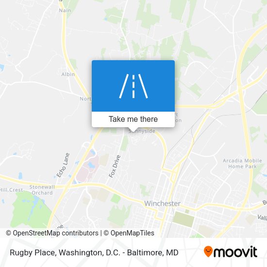 Rugby Place map
