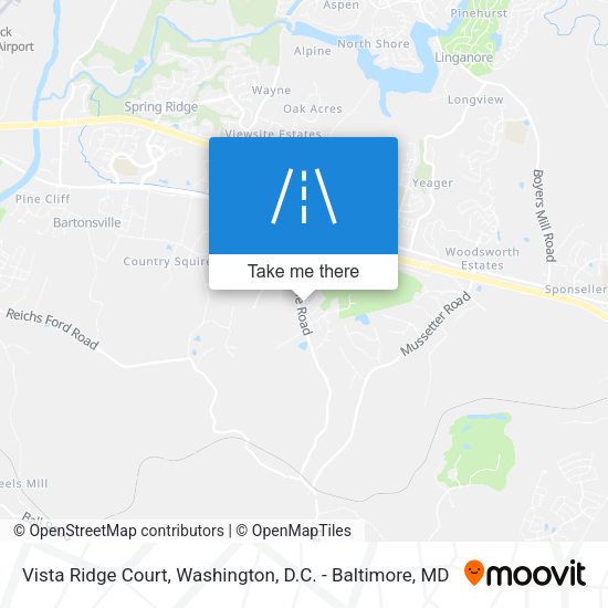 Vista Ridge Court map