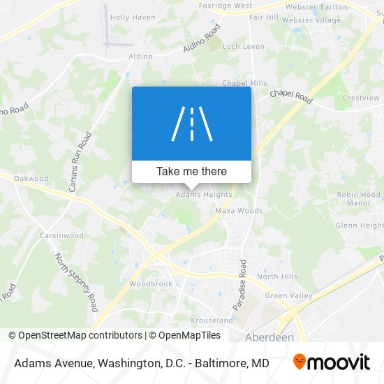 Mapa de Adams Avenue