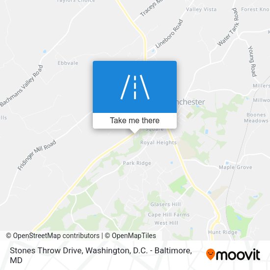 Stones Throw Drive map