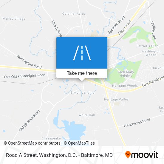 Road A Street map