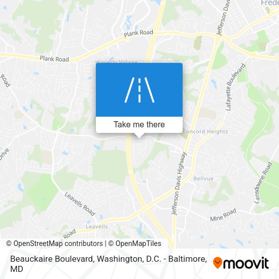 Beauckaire Boulevard map