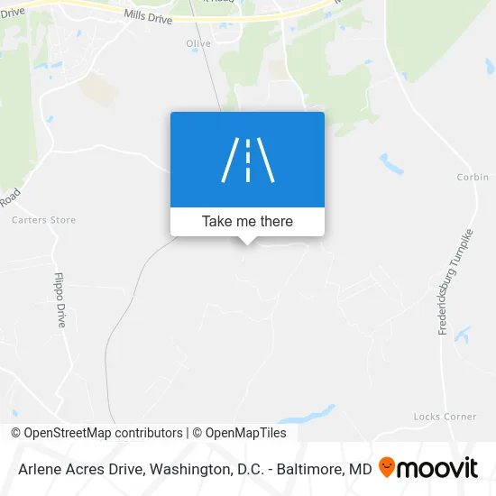 Arlene Acres Drive map