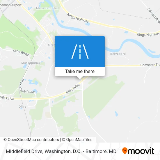 Middlefield Drive map